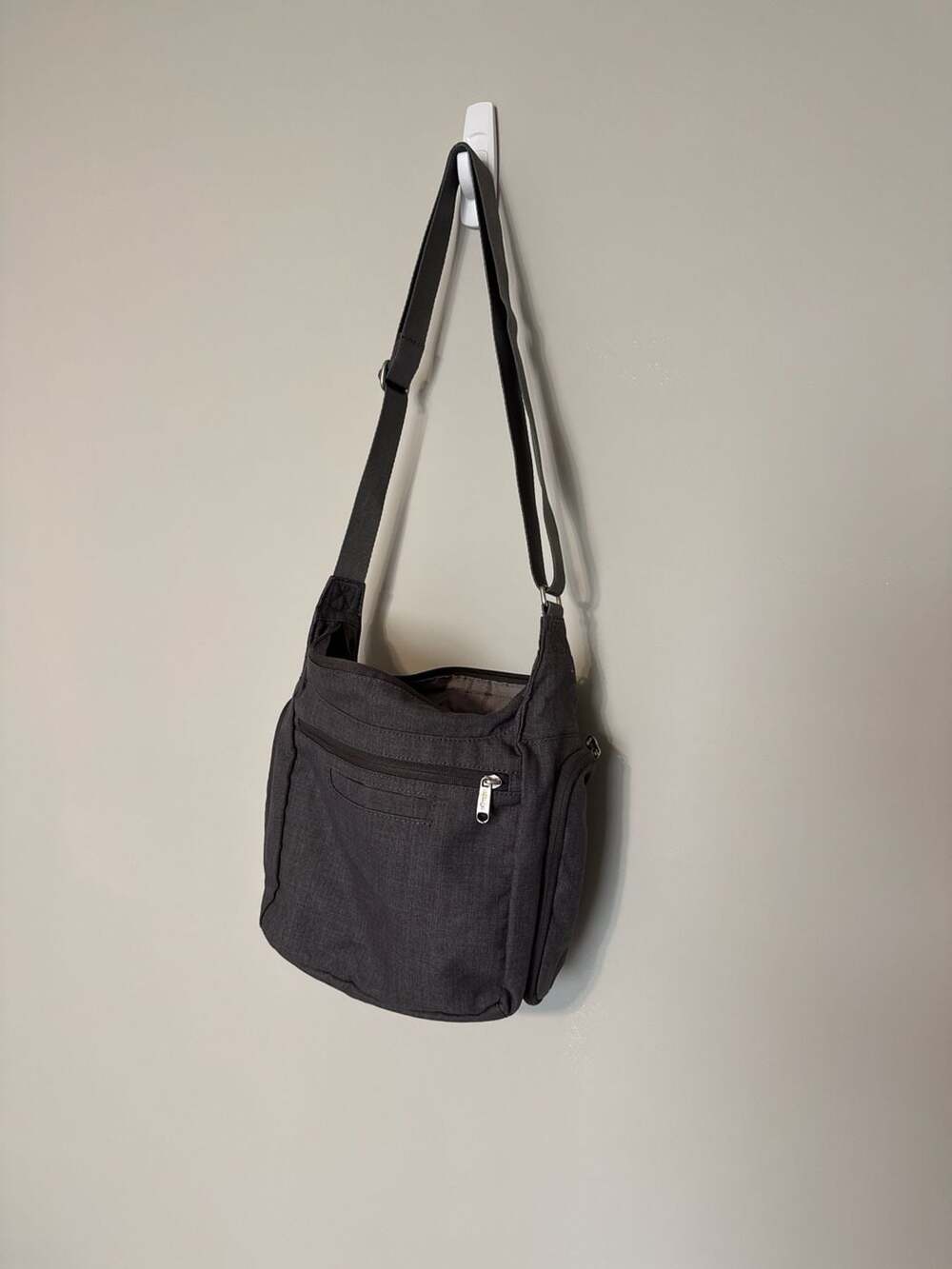 eBags Piazza Day Bag 2.0 Anti-Theft RFID Crossbody Travel Purse Brushed Graphite
